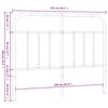 vidaXL Metal Headboard White 120 cm