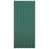 vidaXL Roof Panels 12 pcs Galvanised Steel Green 80x36 cm
