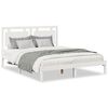 vidaXL Extra Long Bed Frame without Mattress White 160x220 cm Solid Wood