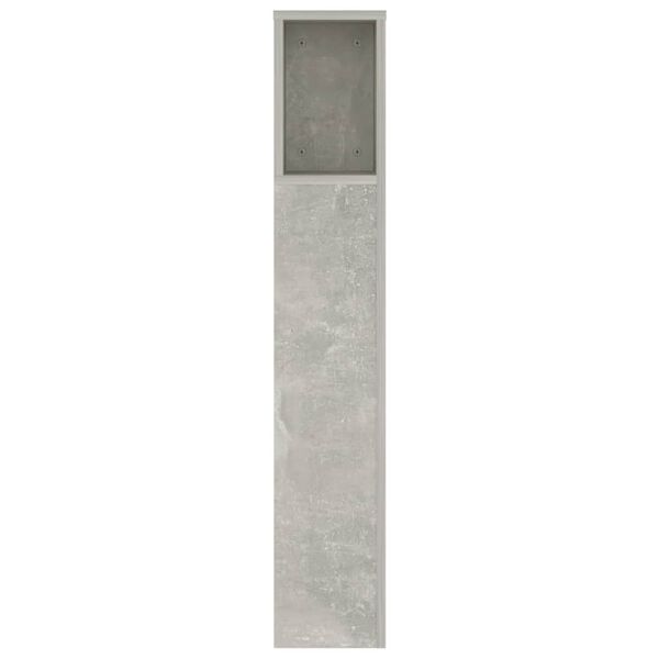 vidaXL Headboard Cabinet Concrete Grey 140x18.5x104.5 cm