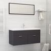 vidaXL Bathroom Furniture Set Grey Engineered Wood