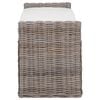vidaXL Storage Bench with Cushion Grey 110 x 40 x 50 cm Rattan