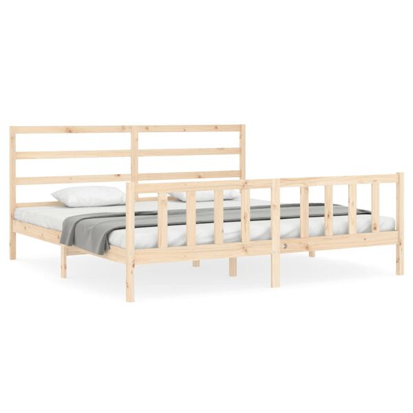 vidaXL Bed Frame without Mattress 200x200 cm Solid Wood Pine