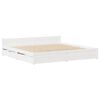 vidaXL Bed Frame without Mattress White 135x190 cm Double Solid Wood Pine