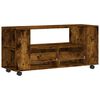 vidaXL TV Cabinet Smoked Oak 102x34.5x43 cm Engineered Wood