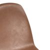 vidaXL Dining Chairs 4 pcs 43.5x53.5x83 cm Shiny Brown Faux Leather