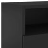 vidaXL 5 Piece TV Wall Units Black Engineered Wood