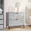 vidaXL Bedside Table Concrete grey 63.5 x 36 x 61 cm Engineered wood