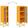 vidaXL Highboard Mustard Yellow 36x39x123 cm Cold-rolled Steel