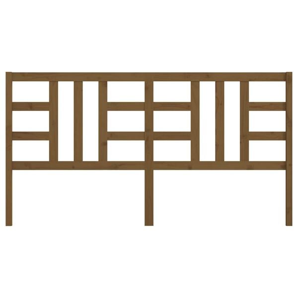 vidaXL Bed Headboard Honey Brown 206x4x100 cm Solid Wood Pine