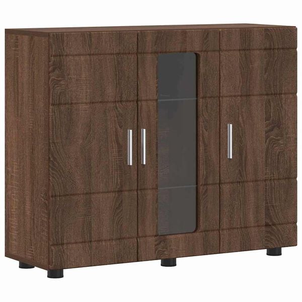 vidaXL Wooden Cabinet Brown Oak 88.5 x 30.5 x 73 cm Engineered Wood