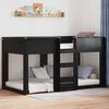 vidaXL Bunk Bed for Kids Black Oak 100 x 200 cm Engineered Wood