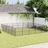 vidaXL Dog Playpen 20 Panels Black Galvanised Steel
