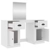 vidaXL Dressing Table with Mirror White 130x50x132.5 cm