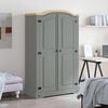 vidaXL Wardrobe Mexican Pine Corona Range 2 Doors Grey