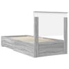 vidaXL Bed Frame with Drawer Grey Sonoma 90 x 200 cm Engineered Wood