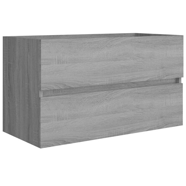vidaXL Sink Cabinet Grey Sonoma 80x38.5x45 cm Engineered Wood