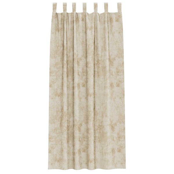 vidaXL Velvet Curtains with Curtains 2 pcs Cream 260 x 140 cm Velvet