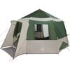 vidaXL Cabin Tent 12-Person 10-Person Green and White