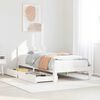 vidaXL Bed Frame with Drawers without Mattress White 100x200 cm