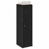 vidaXL Bathroom Cabinet with Roll Holder Black 20.5x22x72 cm
