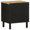 vidaXL Bed Cabinets 2 pcs Black 40x33.5x46 cm Solid Rough Wood Mango