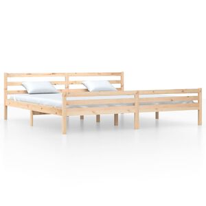 vidaXL Bed Frame without Mattress Solid Wood 200x200 cm