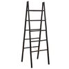vidaXL Double-Sided Blanket Ladder Black 50 x 50 x 159 cm Bamboo