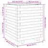 vidaXL Garden Planter White 40x40x49.5 cm Solid Wood Pine