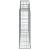 vidaXL Arched Gabion Baskets 10 pcs 200x30x100/120 cm Galvanised Iron