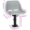 vidaXL Boat Seat with Pedestal Height Adjustable 360&deg; Rotatable