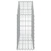 vidaXL Arched Gabion Basket 100x30x60/80 cm Galvanised Iron