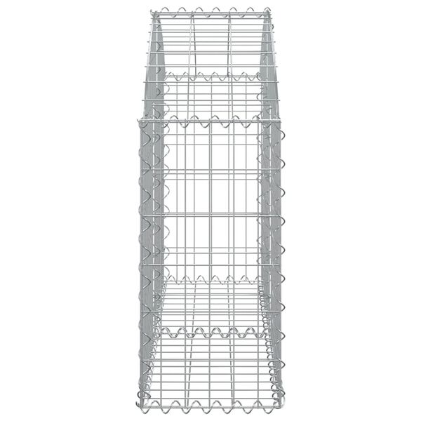 vidaXL Arched Gabion Basket 100x30x60/80 cm Galvanised Iron