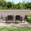 vidaXL 7 Piece Garden Dining Set Black Textilene and Steel