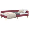 vidaXL Corner Bed Frame with Headboard Wine Red 80 x 200 cm Fabric