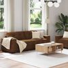 vidaXL Sofa 2 pcs Brown Fabric