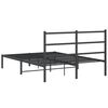 vidaXL Metal Bed Frame without Mattress with Headboard Black 135x190cm