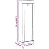 vidaXL Shoe Cabinet with Cover Cream 57x29x162 cm Fabric