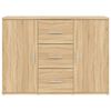 vidaXL Sideboard Sonoma Oak 91x29.5x65 cm Engineered Wood