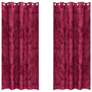 vidaXL Velvet Curtains 2 pcs Wine red 245 x 140 cm Velvet
