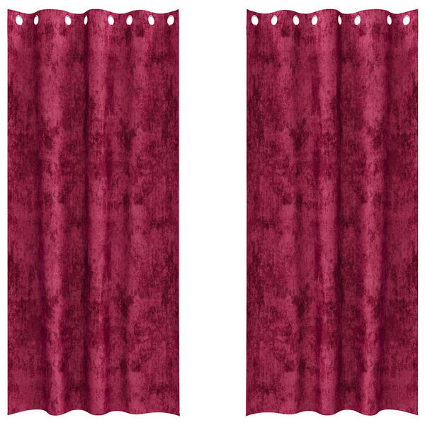 vidaXL Velvet Curtains 2 pcs Wine red 245 x 140 cm Velvet