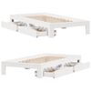 vidaXL Bed Frame without Mattress White 90x190 cm Single Solid Wood Pine
