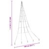 vidaXL LED Christmas Tree with Ground Spikes Cool White 300 cm Metal