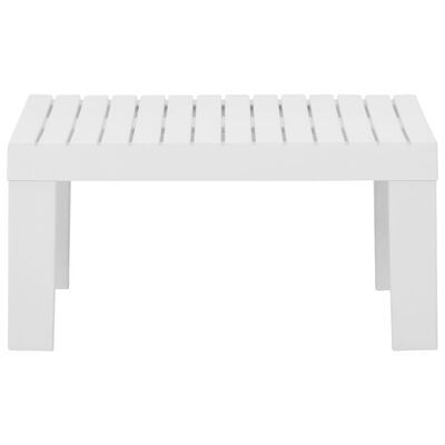 vidaXL Garden Lounge Table Plastic White
