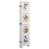 vidaXL 6-Panel Room Divider White 210x165 cm Bird