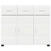 vidaXL Sideboard FLORIN White 88.5 x 30.5 x 73 cm Engineered Wood