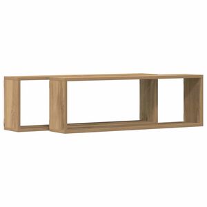 vidaXL Wall Shelves 2 pcs Artisian Oak 80 x 15 x 26 cm Engineered Wood