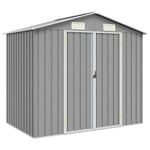 vidaXL Garden Shed | Grey | Galvanised Steel | Large | Garden Shed | Rectangular