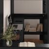 vidaXL Loft Bed Frame with Desk Black Oak 80 x 200 cm Engineered Wood
