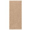 vidaXL Rug ZIZUR Beige 80x200 cm Jute Look Indoor and Outdoor
